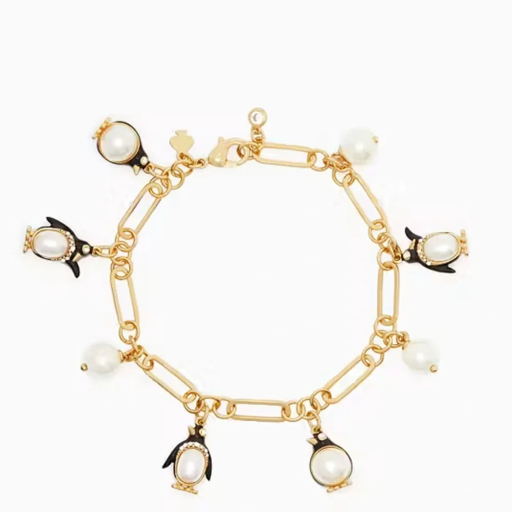 $129 Kate Spade Arctic Friends Penguin Charm Bracelet - Picture 6 of 6